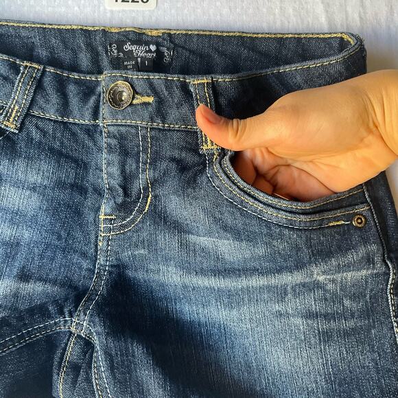 Sequin Heart Women’s Denim Short Shorts size 1 (XS), Jeans Blue - Picture 7 of 9